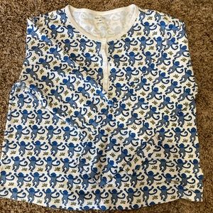 roller rabbit pajama shirt size m